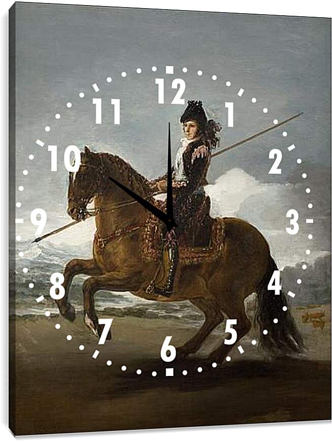 Часы картина - A Picador. Франсиско Гойя