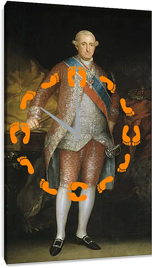 Часы картина - Carlos IV. Франсиско Гойя