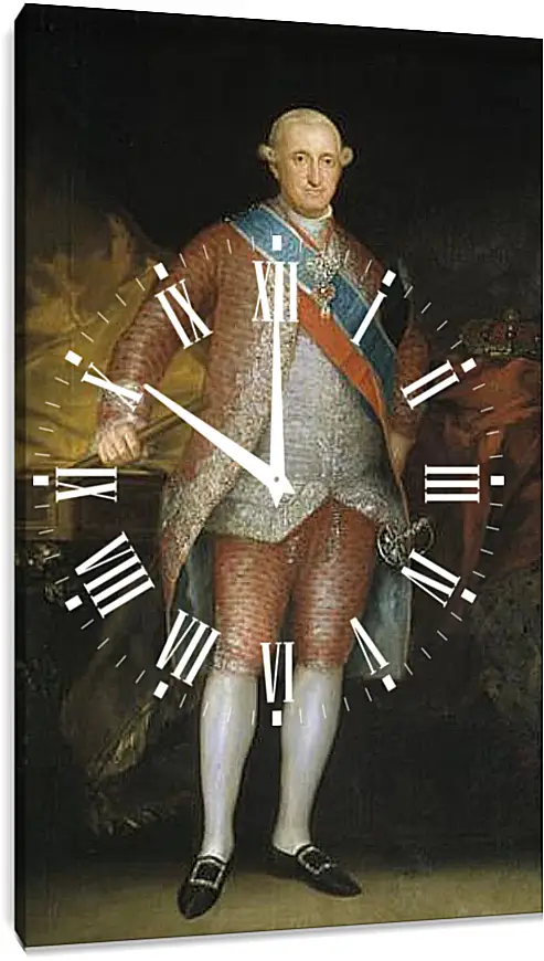 Часы картина - Carlos IV. Франсиско Гойя