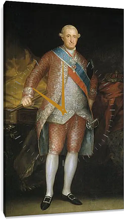 Часы картина - Carlos IV. Франсиско Гойя