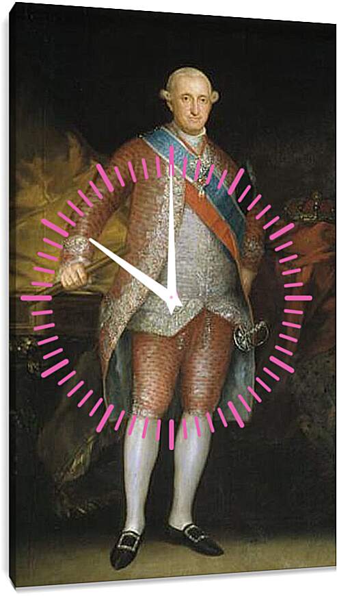 Часы картина - Carlos IV. Франсиско Гойя