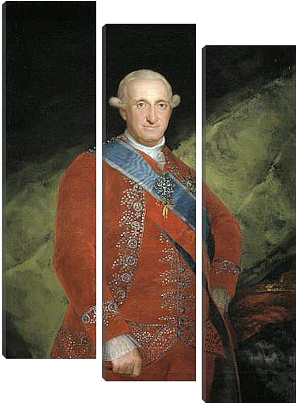 Модульная картина - King Carlos 4 in Red. Франсиско Гойя