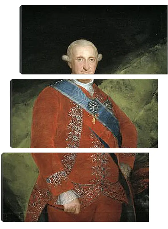 Модульная картина - King Carlos 4 in Red. Франсиско Гойя