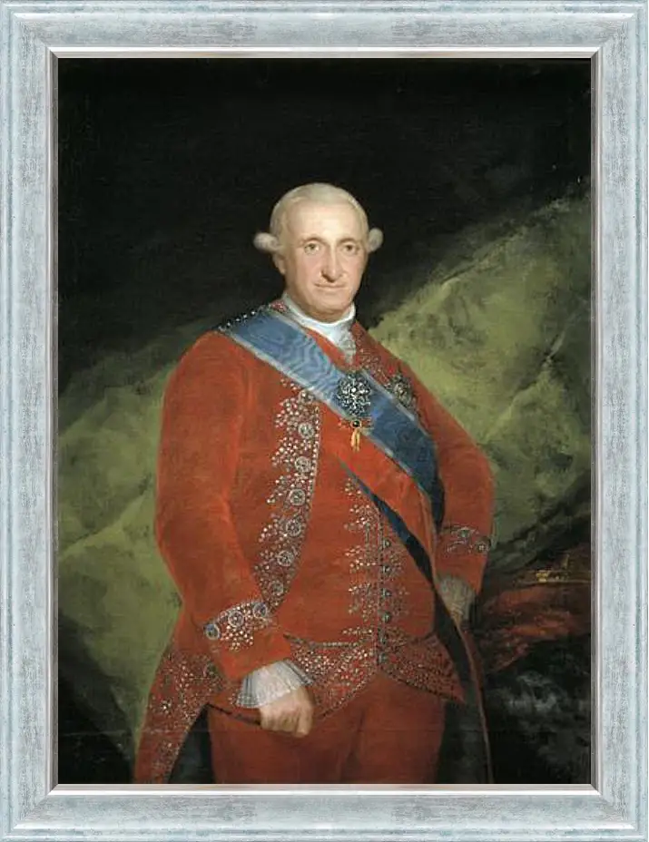 Картина в раме - King Carlos 4 in Red. Франсиско Гойя