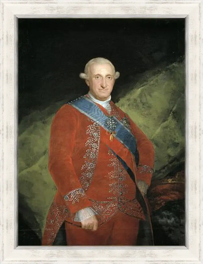 Картина в раме - King Carlos 4 in Red. Франсиско Гойя