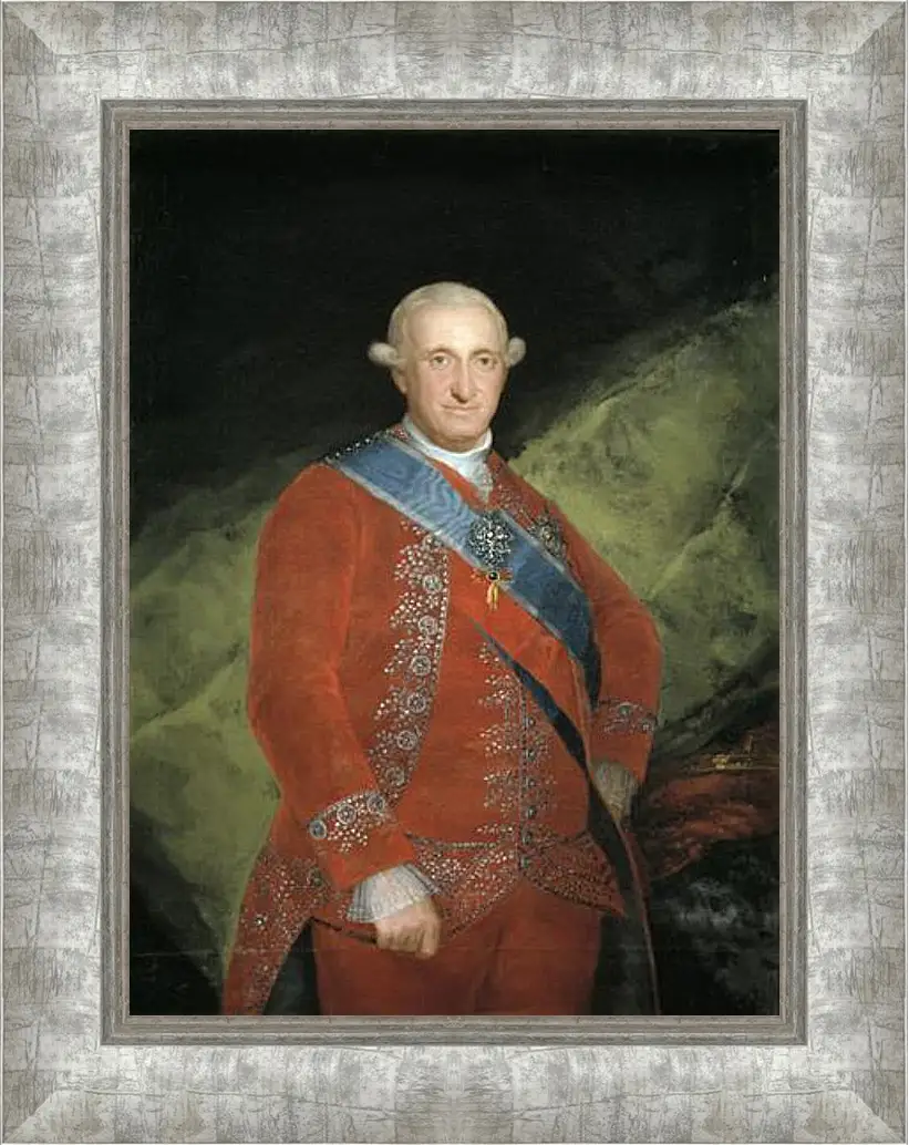 Картина в раме - King Carlos 4 in Red. Франсиско Гойя