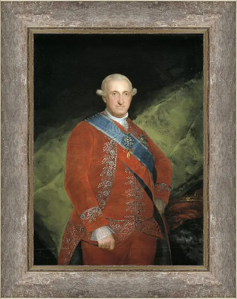Картина в раме - King Carlos 4 in Red. Франсиско Гойя