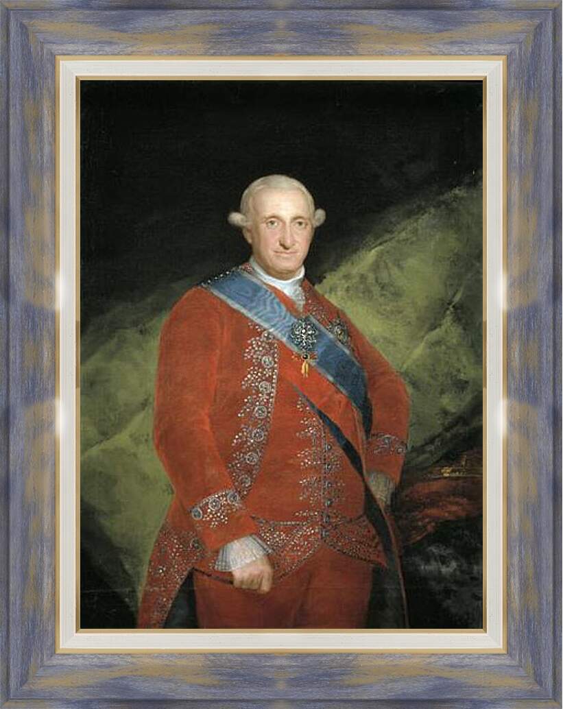 Картина в раме - King Carlos 4 in Red. Франсиско Гойя