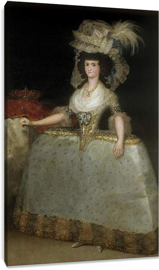 Постер и плакат - Queen Maria Luisa with a Bustle. Франсиско Гойя
