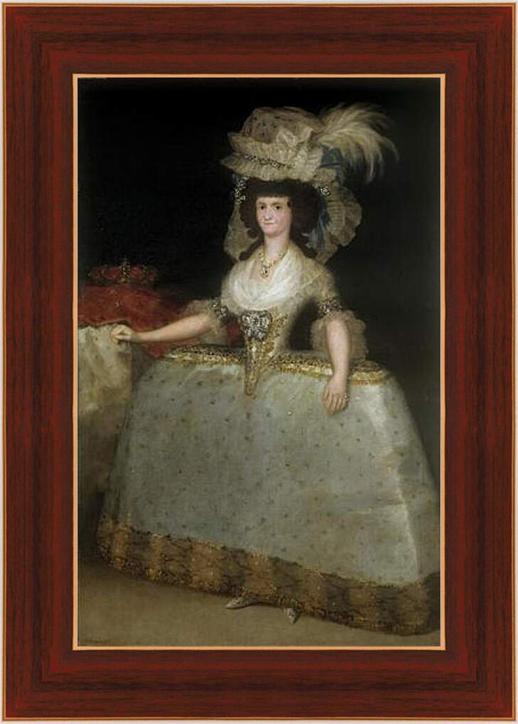 Картина в раме - Queen Maria Luisa with a Bustle. Франсиско Гойя
