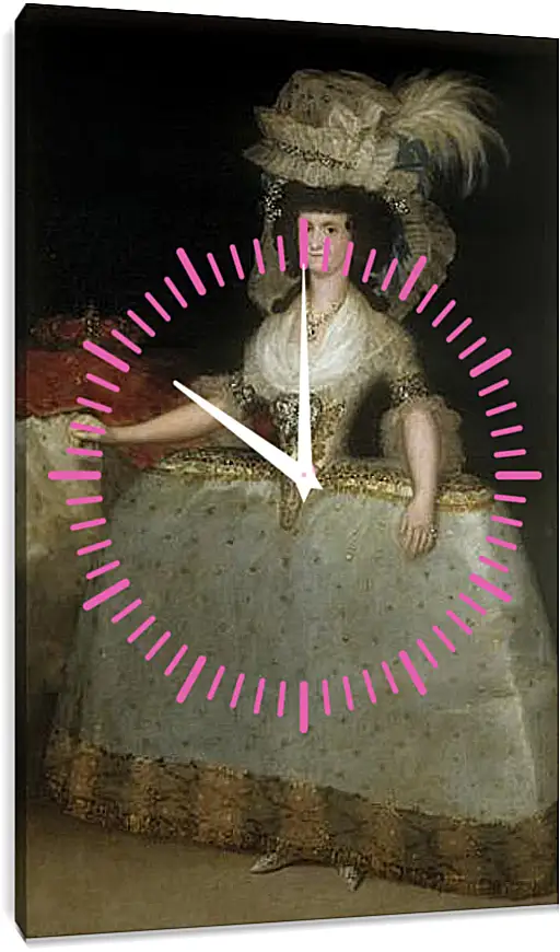 Часы картина - Queen Maria Luisa with a Bustle. Франсиско Гойя