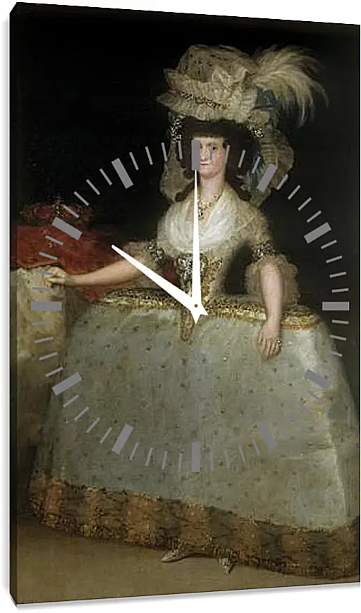 Часы картина - Queen Maria Luisa with a Bustle. Франсиско Гойя