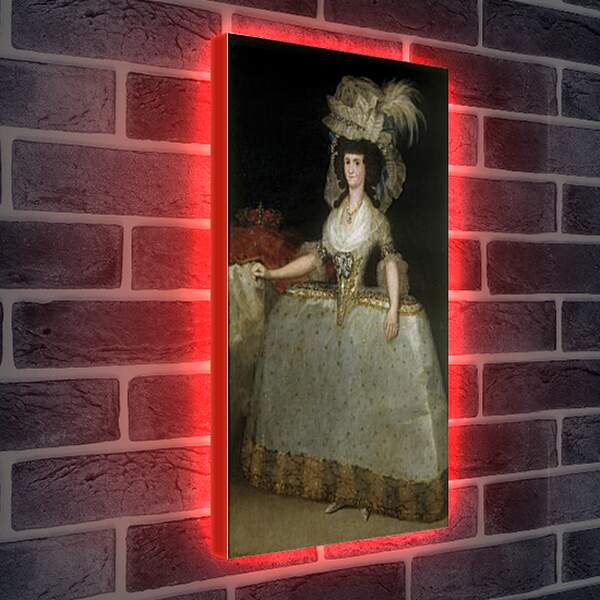 Лайтбокс световая панель - Queen Maria Luisa with a Bustle. Франсиско Гойя