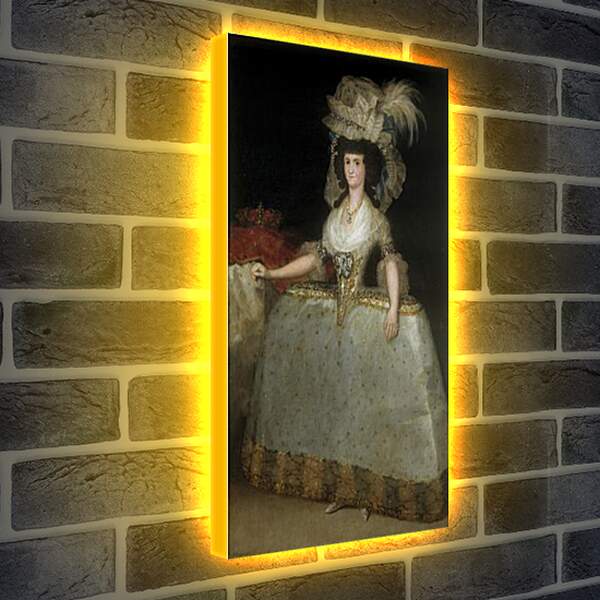 Лайтбокс световая панель - Queen Maria Luisa with a Bustle. Франсиско Гойя
