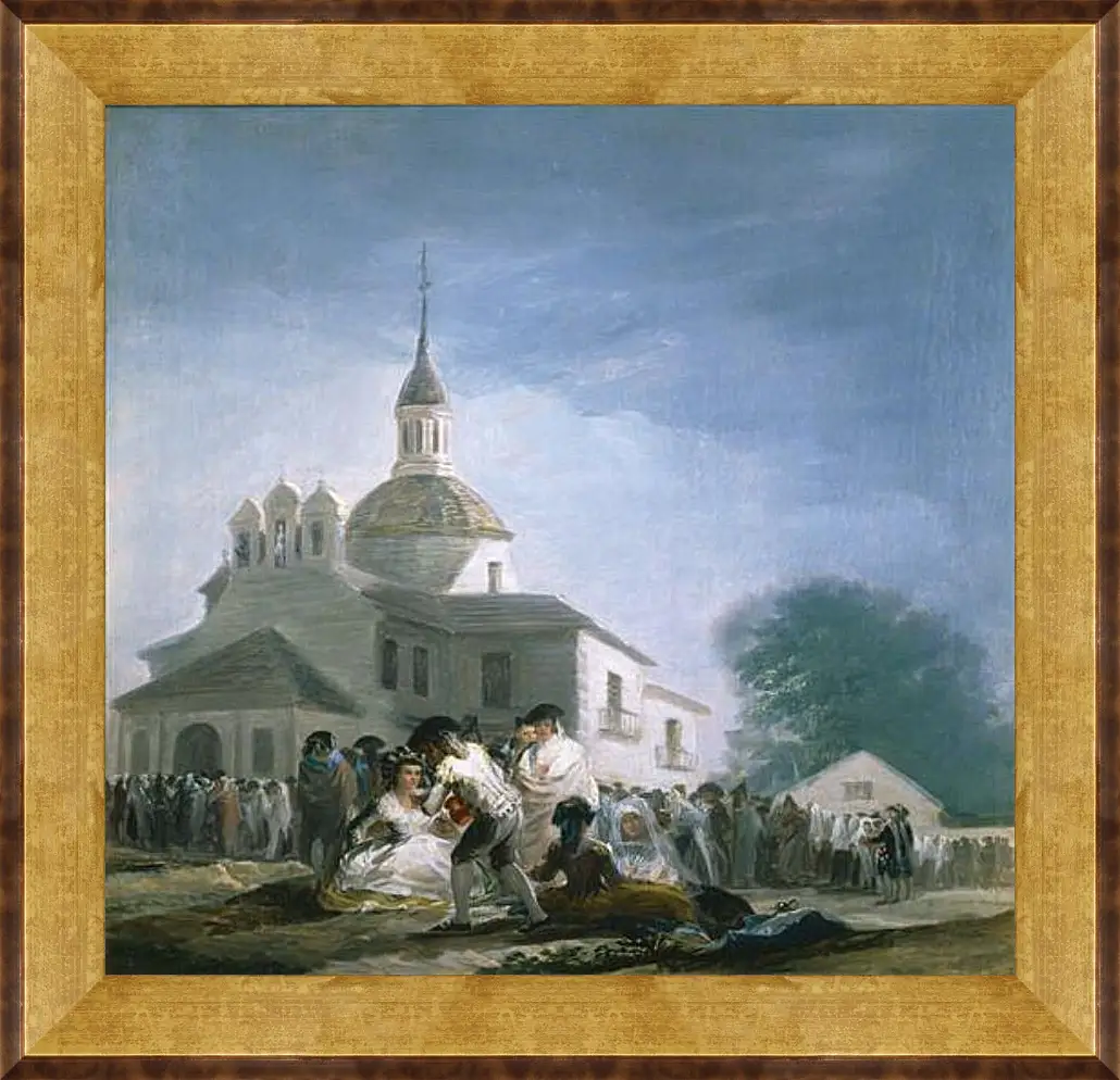 Картина в раме - Saint Isidores Day at the Saints Hermitage. Франсиско Гойя