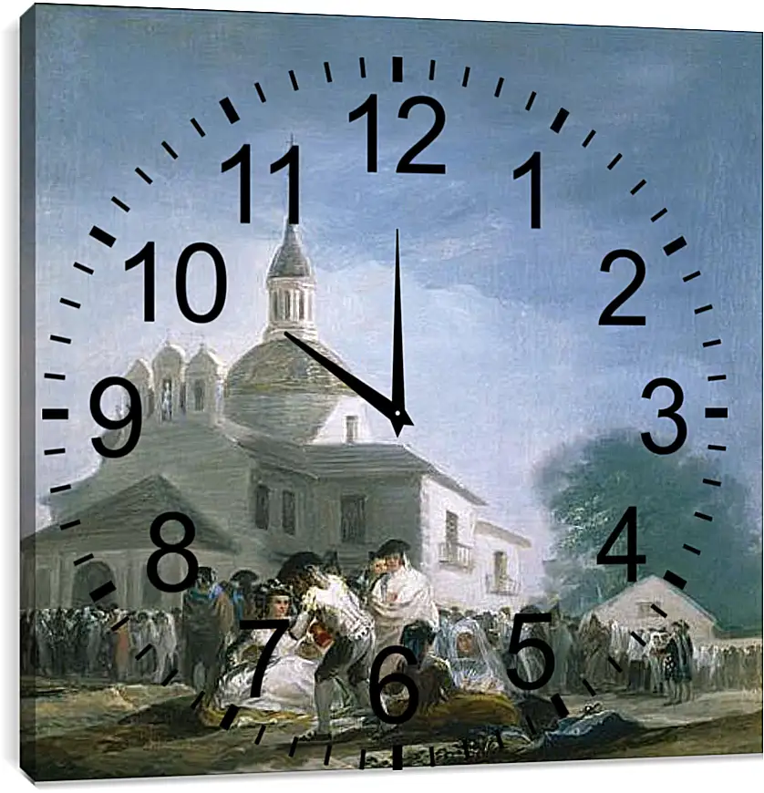 Часы картина - Saint Isidores Day at the Saints Hermitage. Франсиско Гойя
