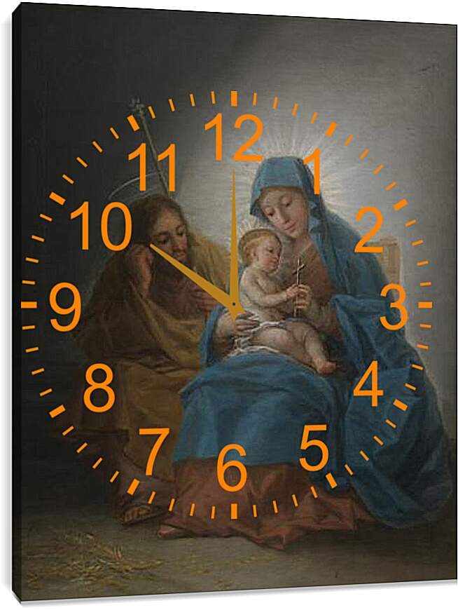 Часы картина - The Holy Family. Франсиско Гойя