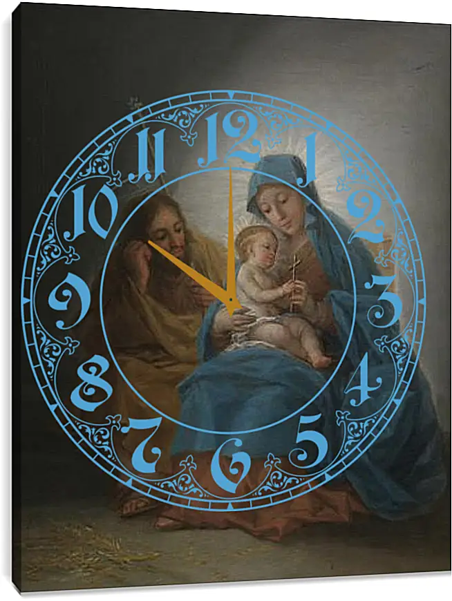 Часы картина - The Holy Family. Франсиско Гойя