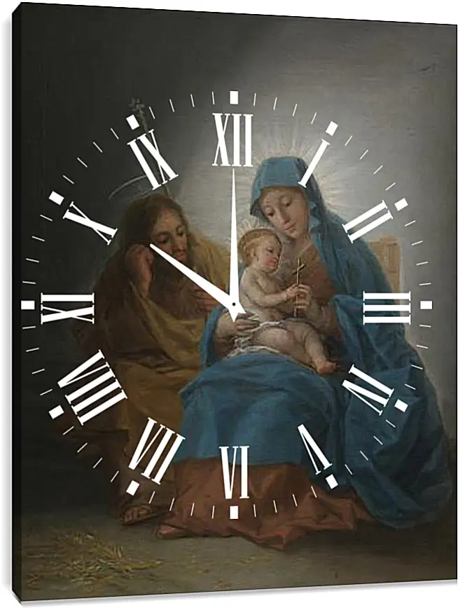 Часы картина - The Holy Family. Франсиско Гойя