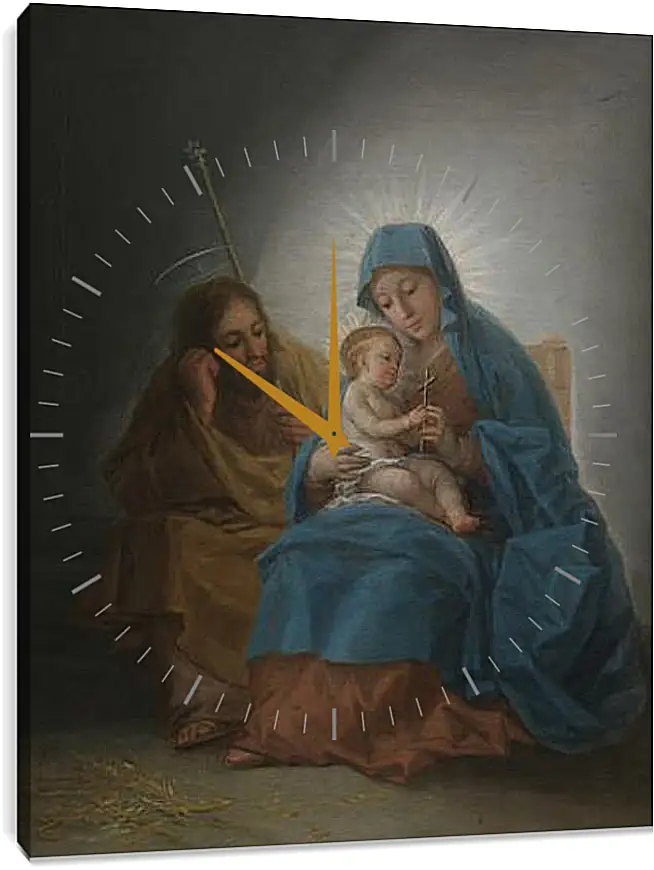 Часы картина - The Holy Family. Франсиско Гойя