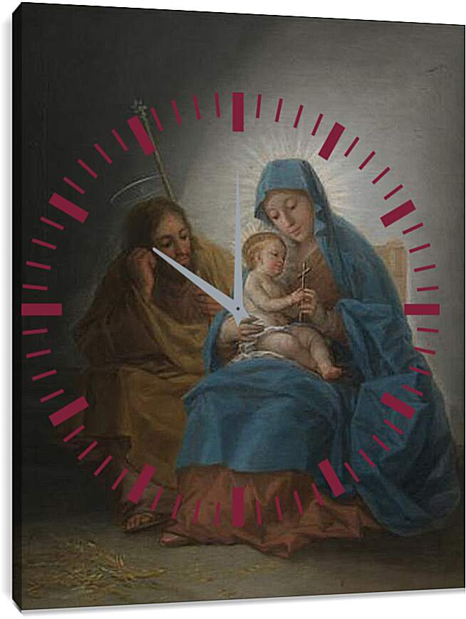 Часы картина - The Holy Family. Франсиско Гойя