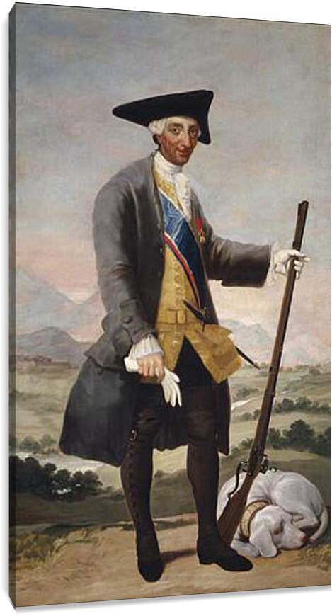 Постер и плакат - Carlos III in Hunting Costume. Франсиско Гойя