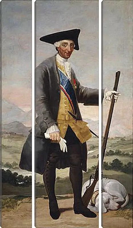 Модульная картина - Carlos III in Hunting Costume. Франсиско Гойя