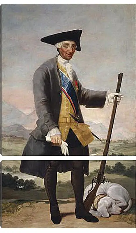 Модульная картина - Carlos III in Hunting Costume. Франсиско Гойя