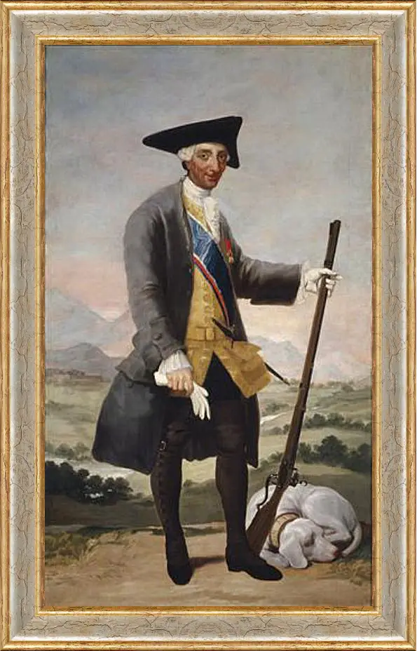 Картина в раме - Carlos III in Hunting Costume. Франсиско Гойя