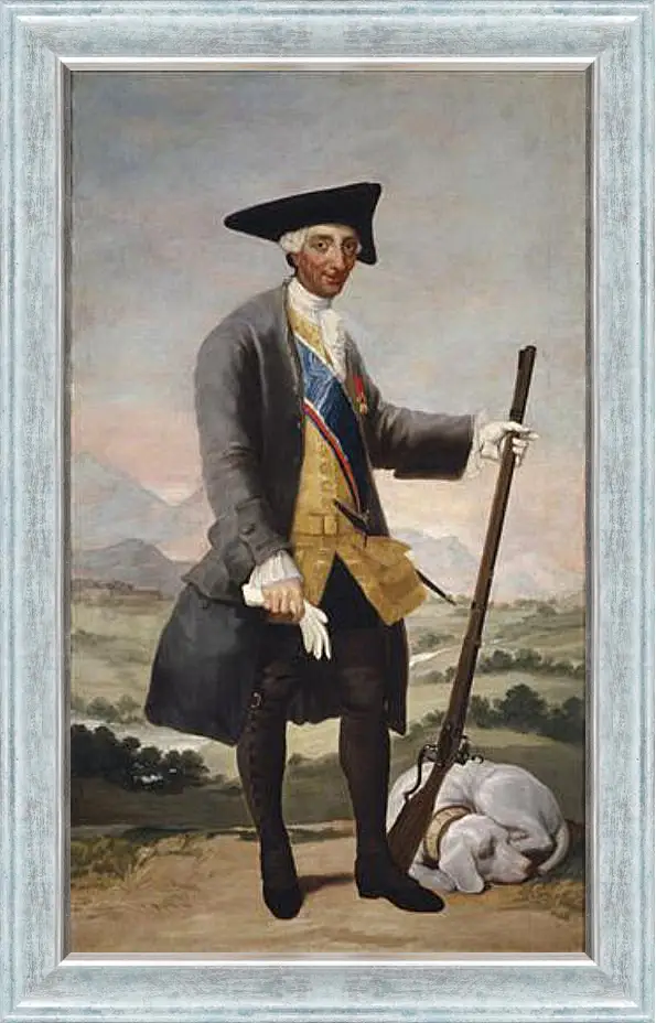 Картина в раме - Carlos III in Hunting Costume. Франсиско Гойя