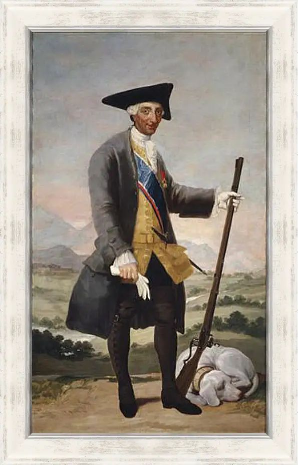 Картина в раме - Carlos III in Hunting Costume. Франсиско Гойя