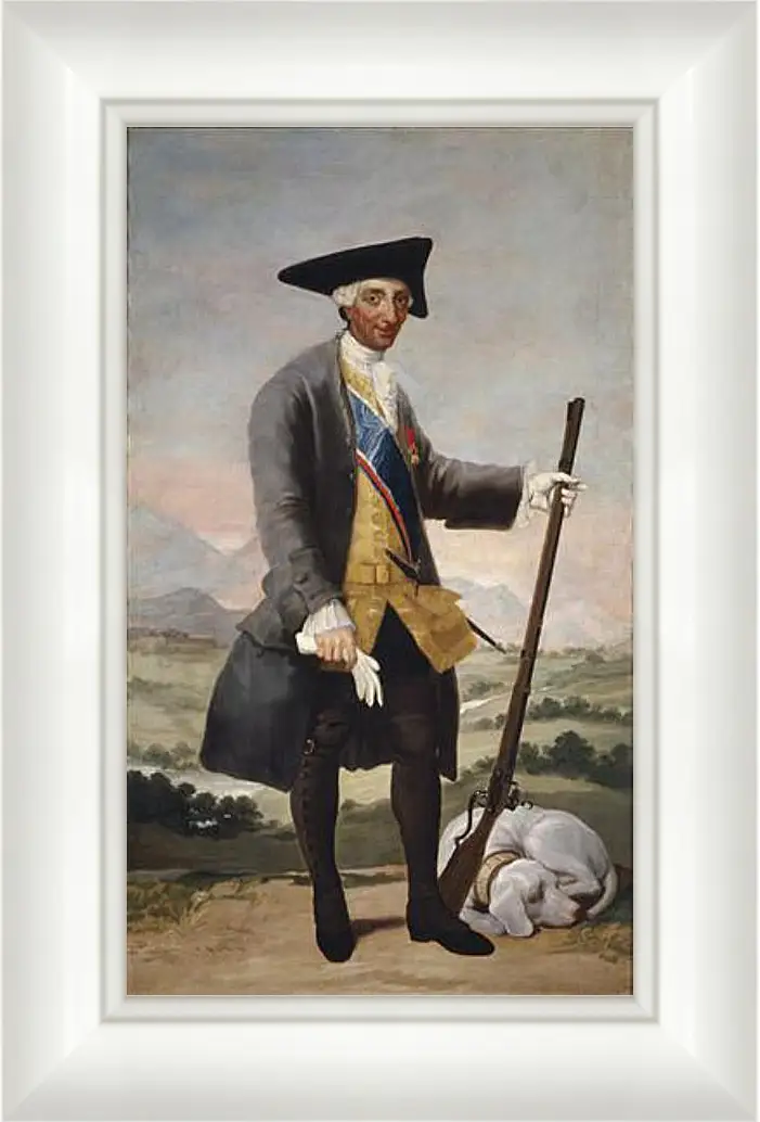 Картина в раме - Carlos III in Hunting Costume. Франсиско Гойя