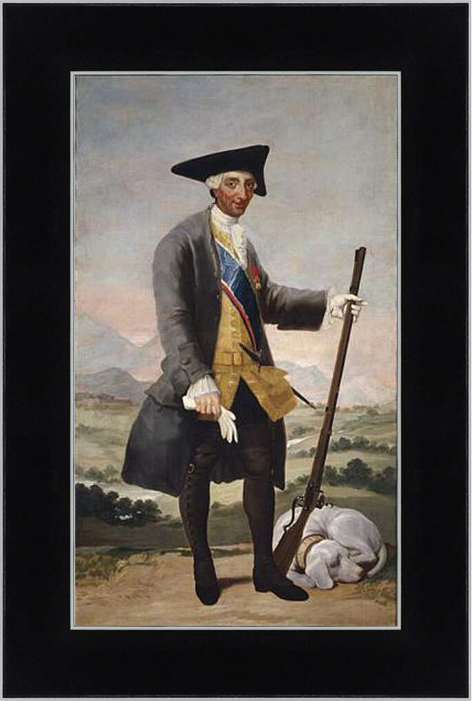 Картина в раме - Carlos III in Hunting Costume. Франсиско Гойя