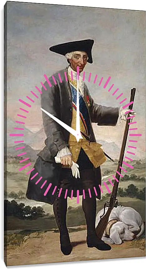 Часы картина - Carlos III in Hunting Costume. Франсиско Гойя