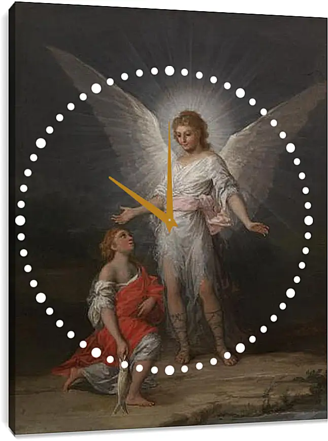 Часы картина - Tobias and the Angel. Франсиско Гойя