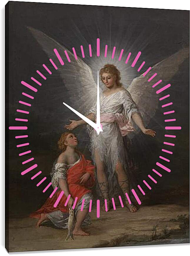 Часы картина - Tobias and the Angel. Франсиско Гойя