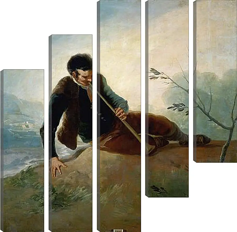 Модульная картина - Shepherd plaing a Dulzaina. Франсиско Гойя
