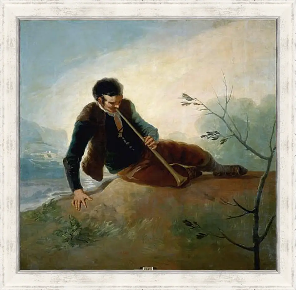 Картина в раме - Shepherd plaing a Dulzaina. Франсиско Гойя