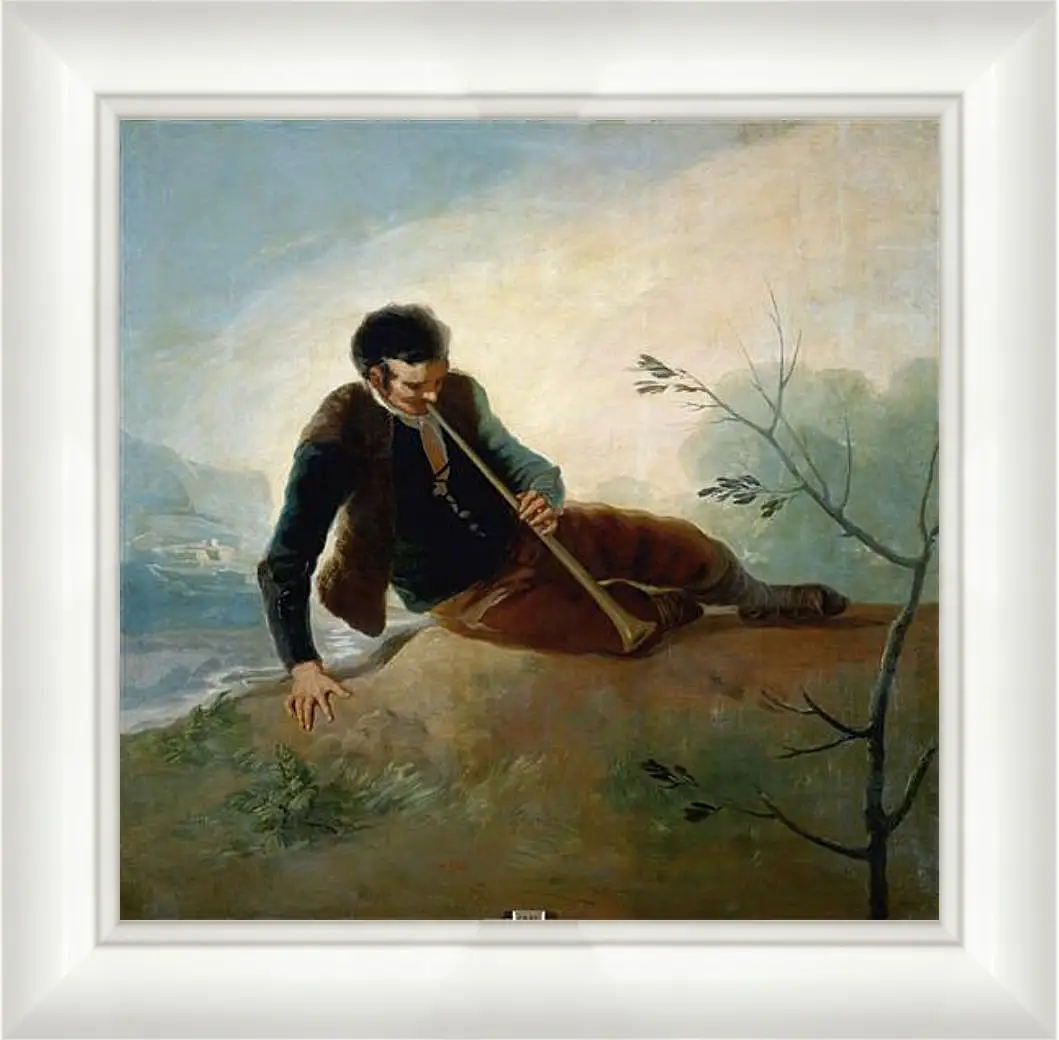 Картина в раме - Shepherd plaing a Dulzaina. Франсиско Гойя