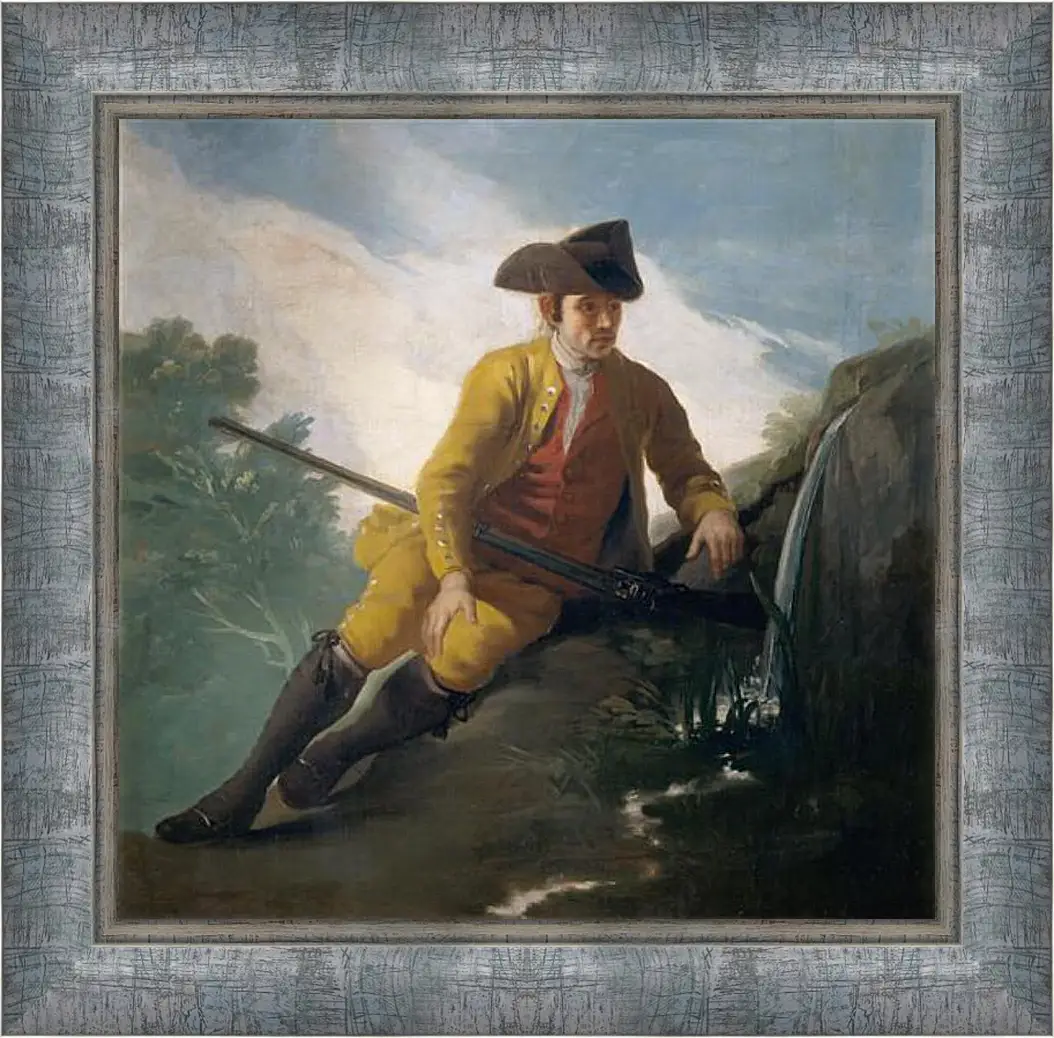 Картина в раме - Hunter beside a Spring. Франсиско Гойя