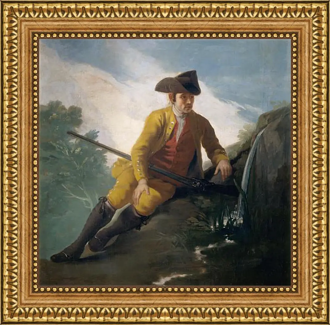 Картина в раме - Hunter beside a Spring. Франсиско Гойя