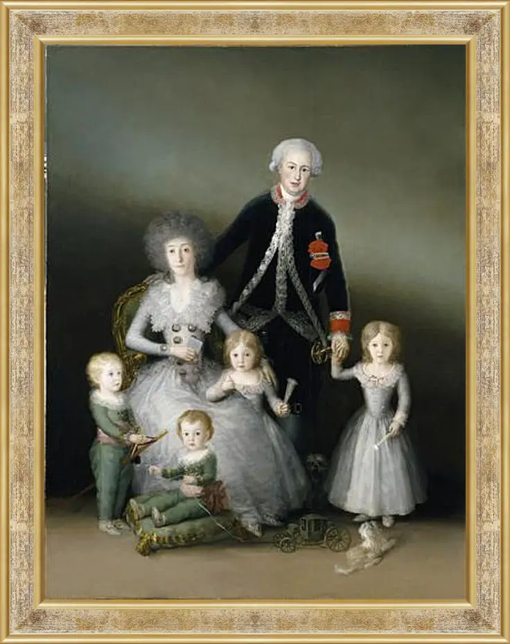 Картина в раме - The Duke and Duchess of Osuna and their Chldren. Франсиско Гойя