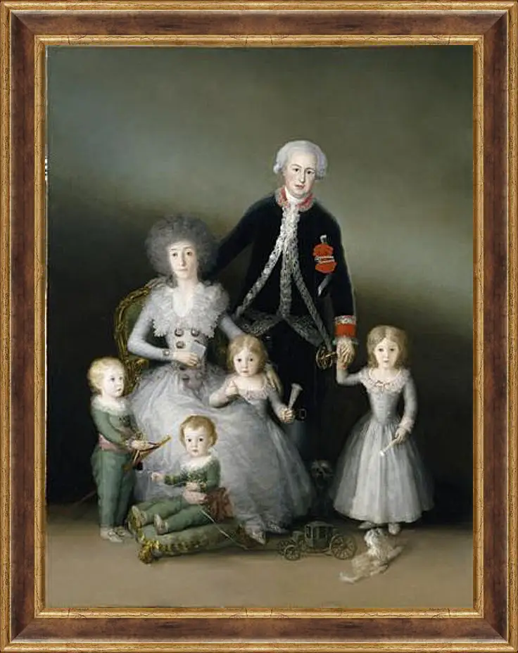 Картина в раме - The Duke and Duchess of Osuna and their Chldren. Франсиско Гойя