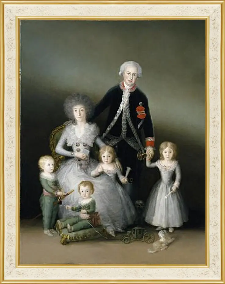 Картина в раме - The Duke and Duchess of Osuna and their Chldren. Франсиско Гойя