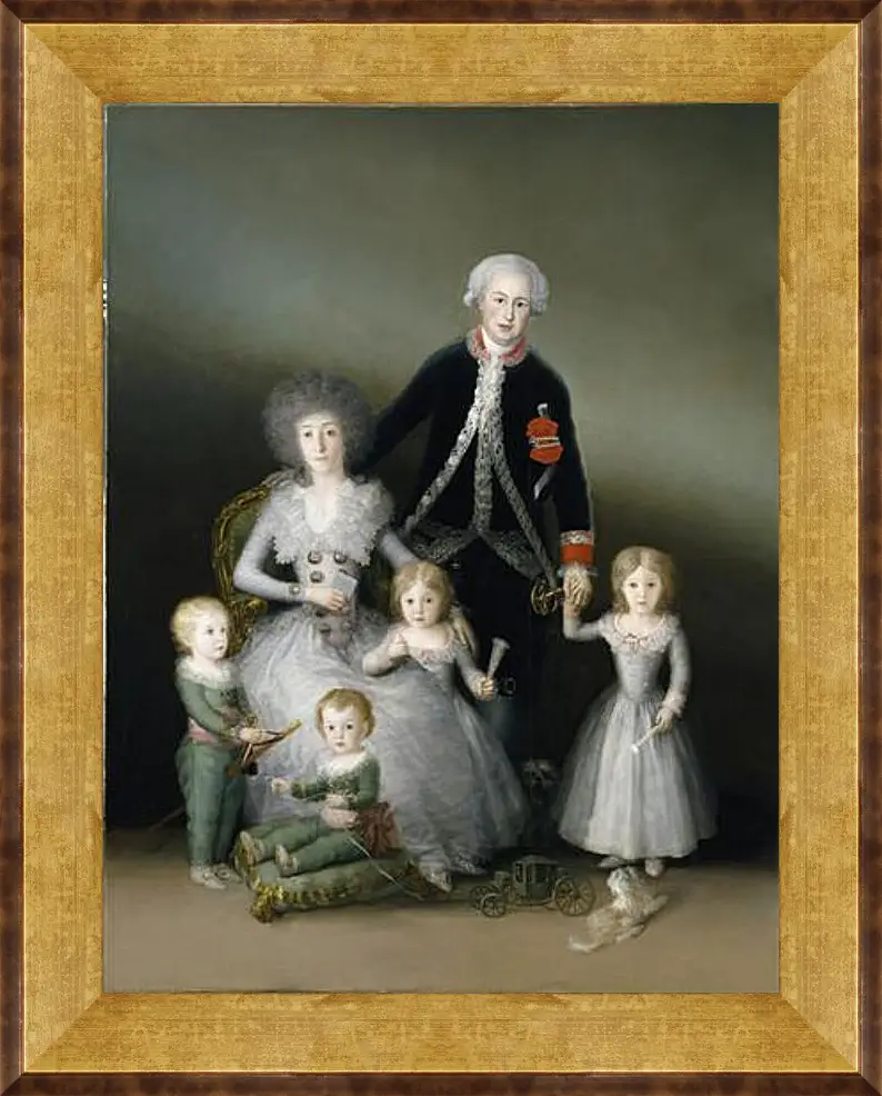 Картина в раме - The Duke and Duchess of Osuna and their Chldren. Франсиско Гойя