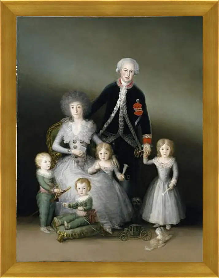 Картина в раме - The Duke and Duchess of Osuna and their Chldren. Франсиско Гойя