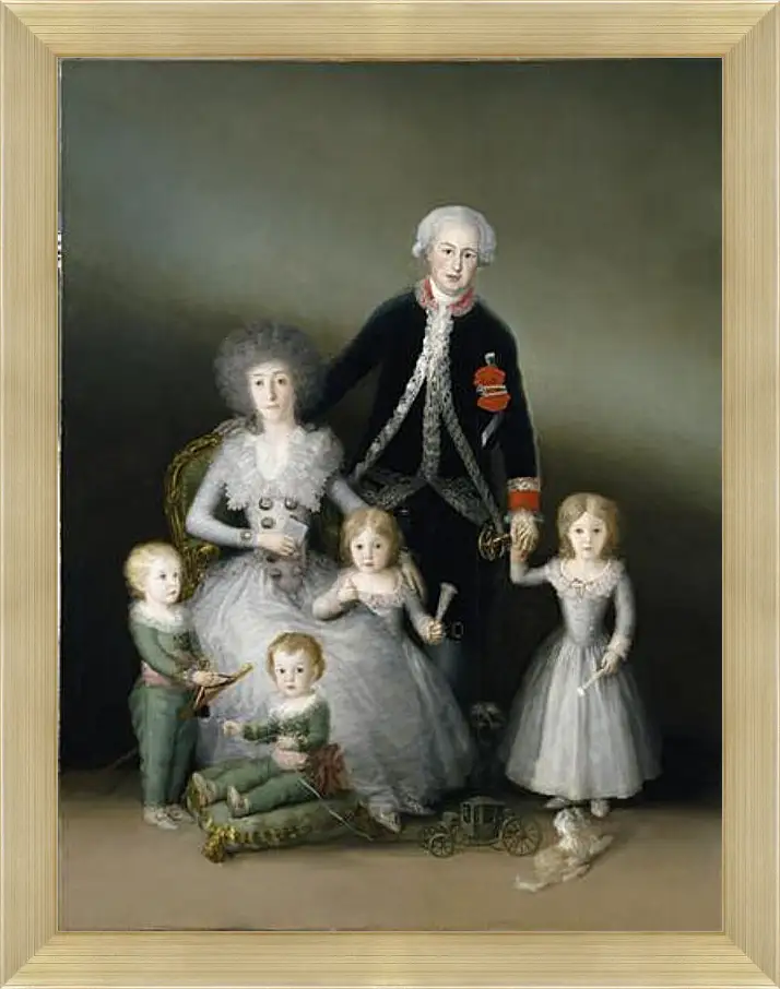 Картина в раме - The Duke and Duchess of Osuna and their Chldren. Франсиско Гойя