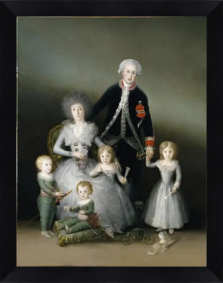 Картина в раме - The Duke and Duchess of Osuna and their Chldren. Франсиско Гойя