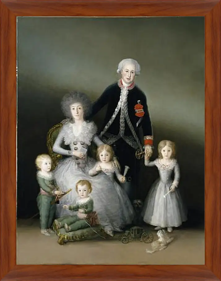 Картина в раме - The Duke and Duchess of Osuna and their Chldren. Франсиско Гойя