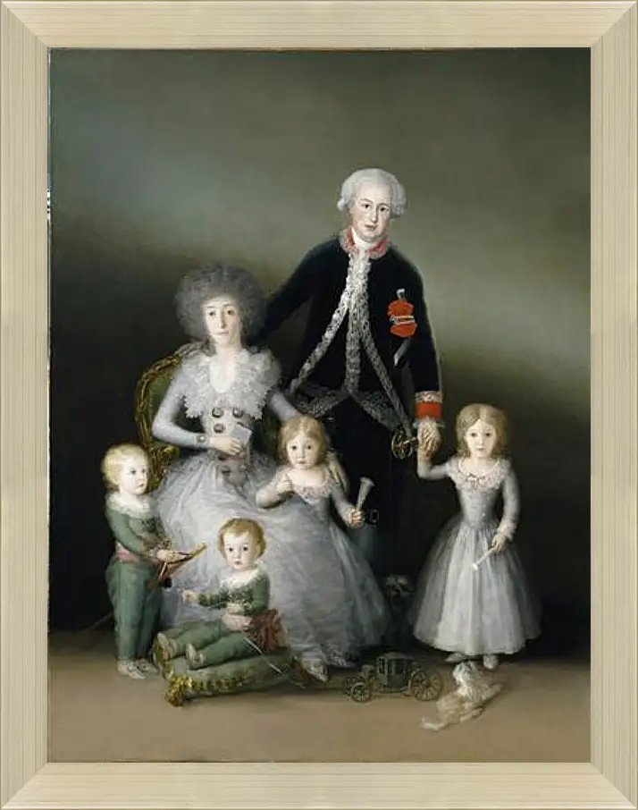 Картина в раме - The Duke and Duchess of Osuna and their Chldren. Франсиско Гойя